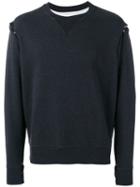 Maison Margiela Snap Button Felpa Sweatshirt, Men's, Size: 46, Black, Cotton