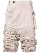 Bmuet(te) Gathered Pinstripe Shorts - Neutrals