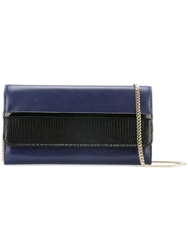 Lanvin Two-tone Wallet Clutch Bag - Blue