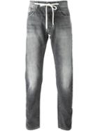 Andrea Pompilio Drawstring Jeans, Men's, Size: 52, Grey, Cotton