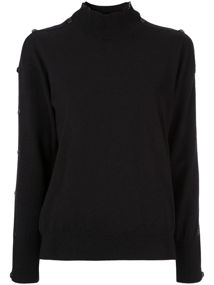 Le Ciel Bleu Buttoned Jumper - Black