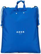 Ader Error Printed Logo Backpack - Blue
