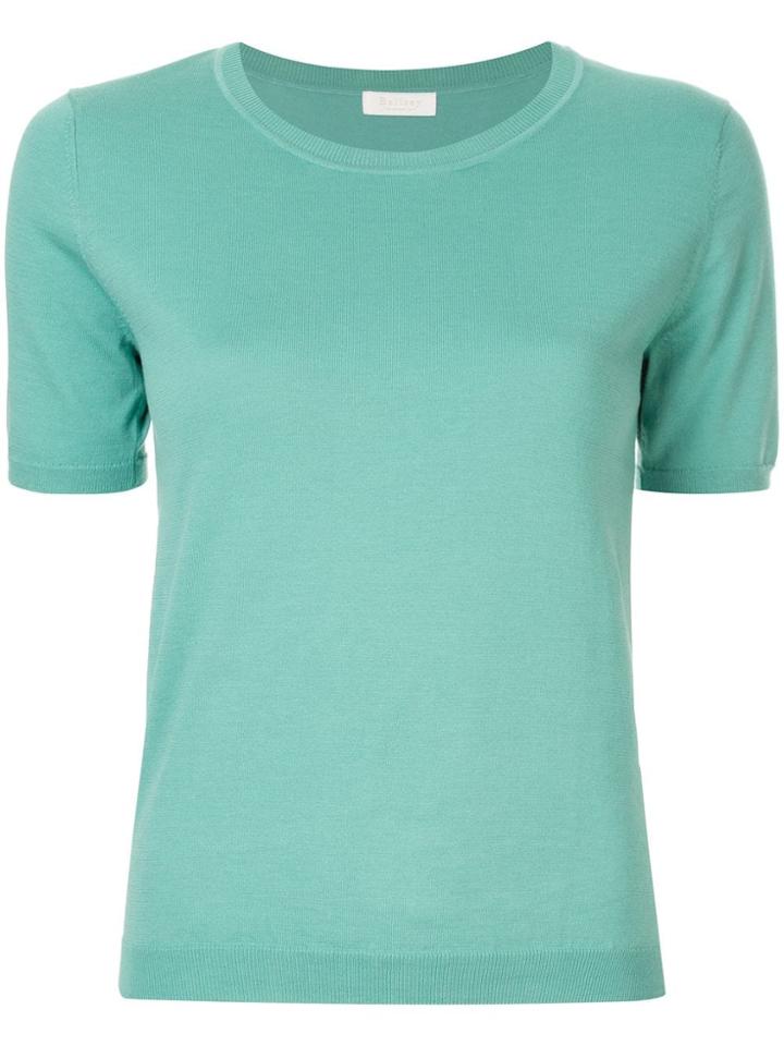 Ballsey Knitted Scoop Neck Top - Green