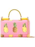 Dolce & Gabbana - Pineapple Print Crossbody Bag - Women - Calf Leather - One Size, Pink/purple, Calf Leather