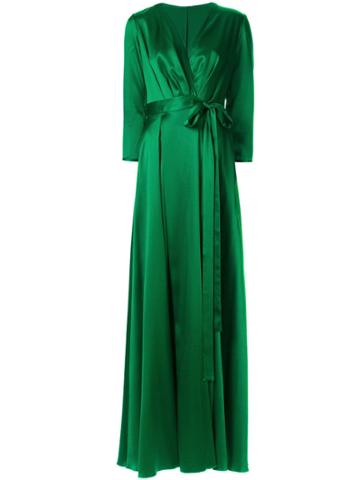 Rhea Costa Structured Satin Dress - Green
