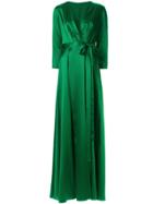 Rhea Costa Structured Satin Dress - Green