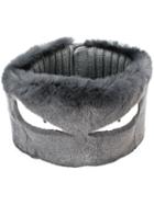 Fendi Bag Bugs Collar, Men's, Grey, Rabbit Fur/wool