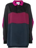 Koche Colour-block Polo Top - Black