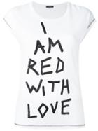 Ann Demeulemeester Printed Text T-shirt, Women's, Size: 40, White, Cotton