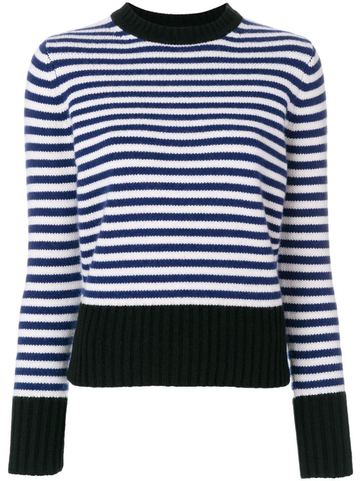 Max Mara Striped Knit Sweater - Blue