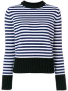 Max Mara Striped Knit Sweater - Blue