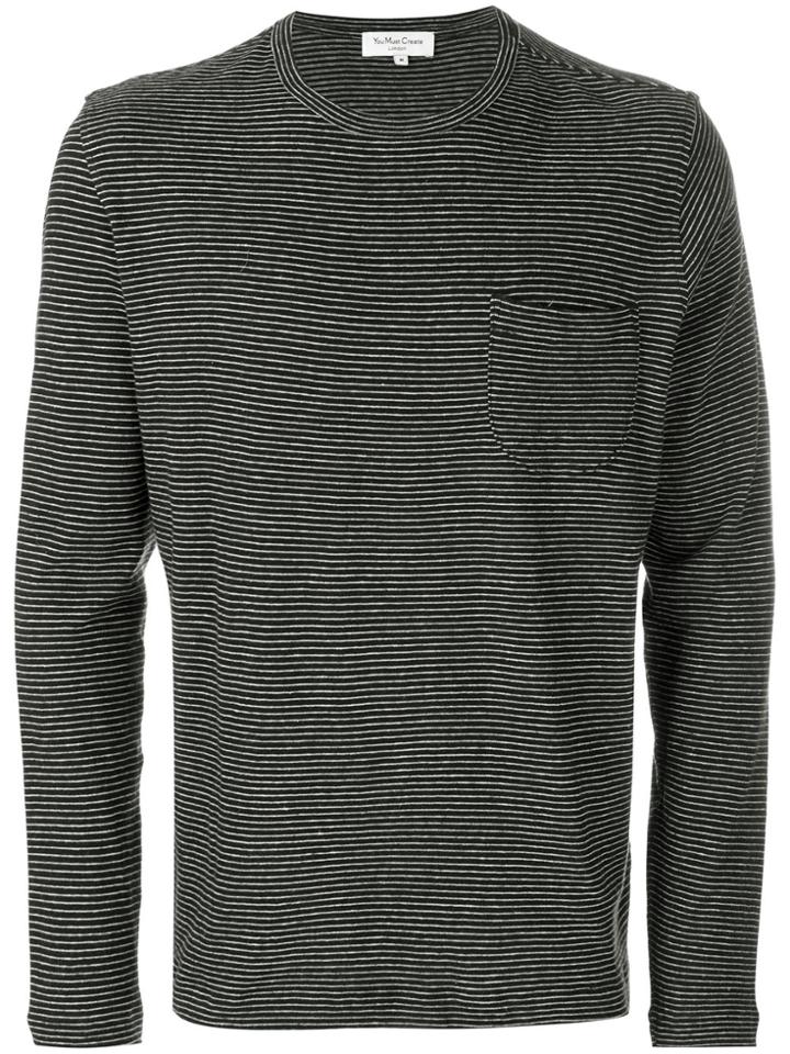 Ymc Striped Sweatshirt - Black