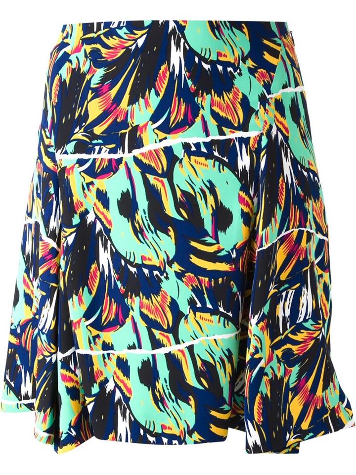 Kenzo 'torn Flowers' Jacquard Skirt