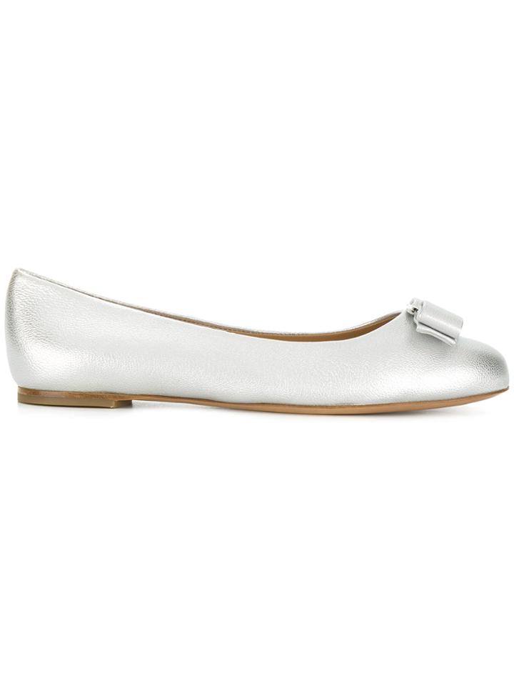Salvatore Ferragamo Varina Ballerina Shoes - Metallic