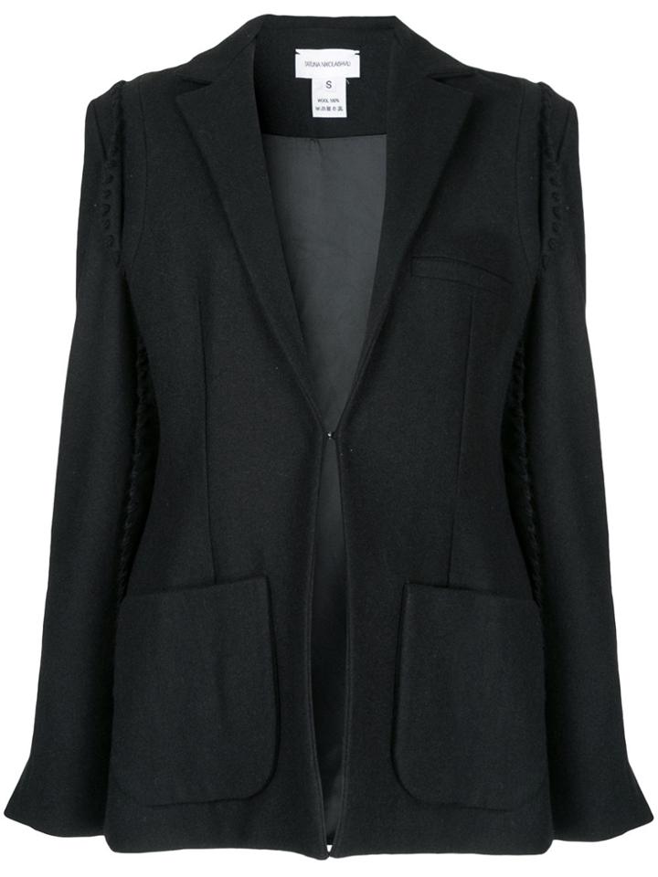 Tatuna Nikolaishvili Lapel Collar Jacket - Black