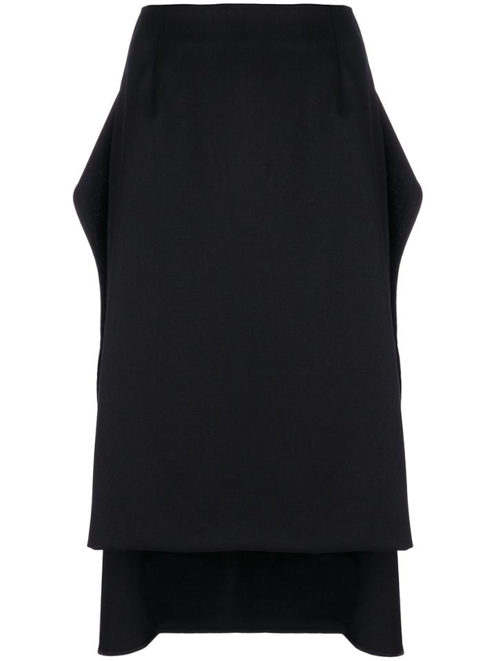 Mm6 Maison Margiela Asymmetric Skirt - Black
