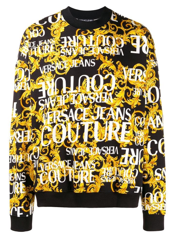Versace Jeans Couture Barocco Print Sweatshirt - Black