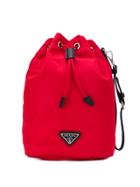 Prada Bucket Clutch Bag - Red