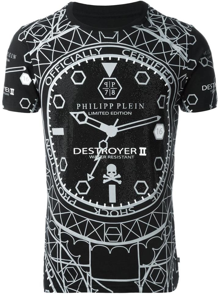 Philipp Plein Destroyer T-shirt, Men's, Size: S, Black, Cotton