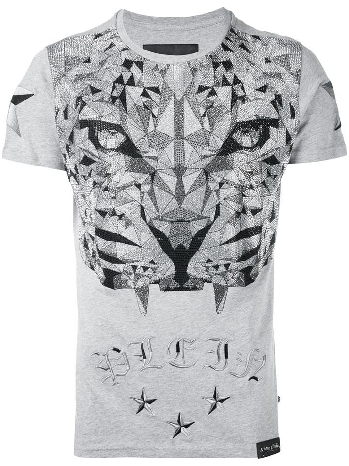 Philipp Plein - Master T-shirt - Men - Cotton - L, Grey, Cotton