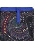 Etro Pattern Knit Scarf, Women's, Modal/cashmere