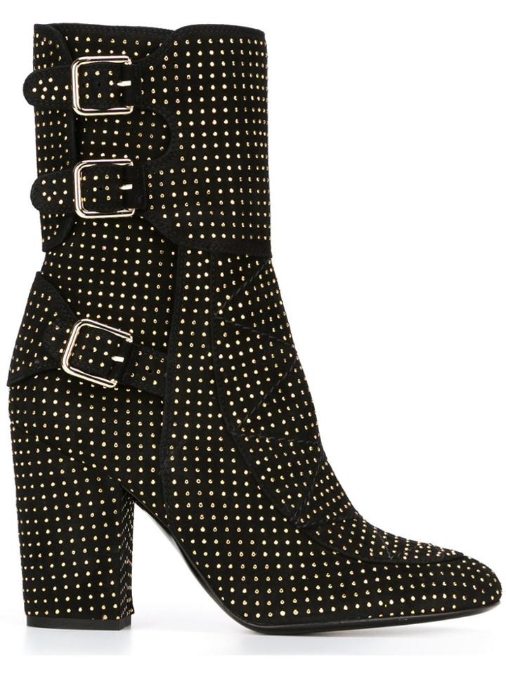 Laurence Dacade Studded Texture Boots - Black