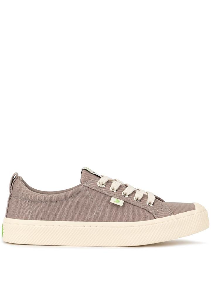 Cariuma Oca Low Mystic Grey Canvas Sneakers - Brown