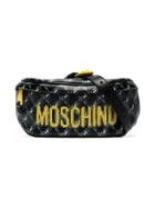 Moschino Blurred Logo Print Belt Bag - Black
