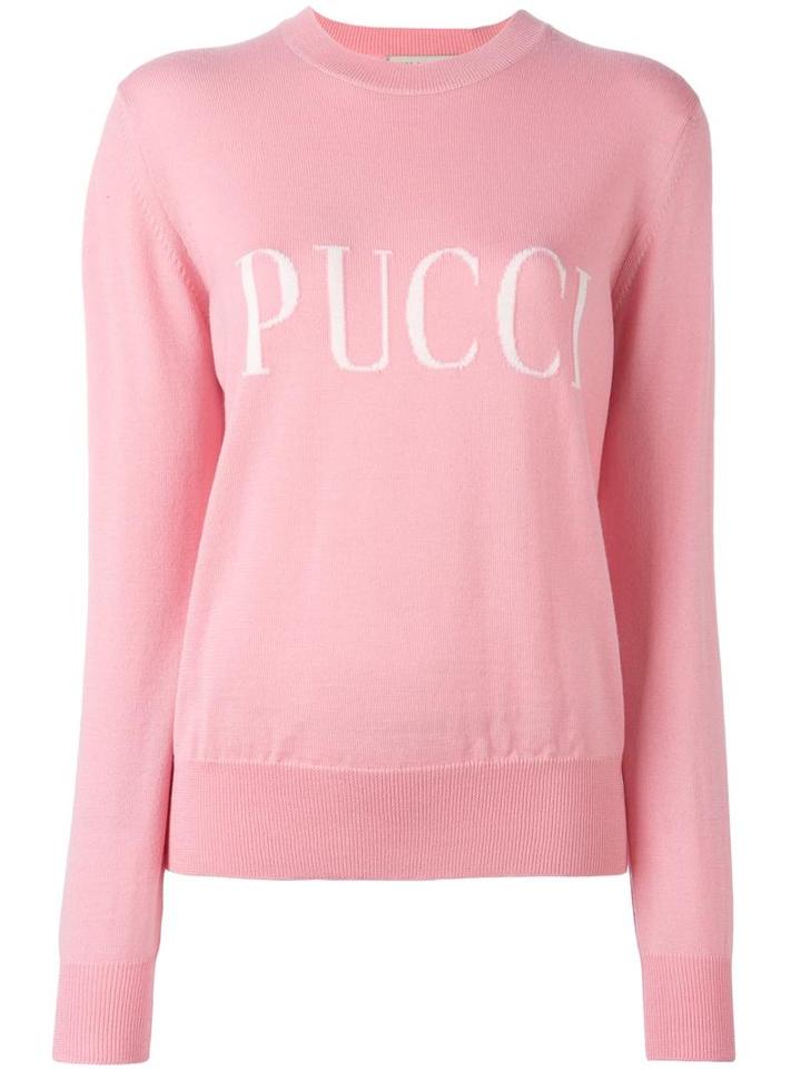 Emilio Pucci Logo Print Jumper, Women's, Size: Small, Pink/purple, Merino
