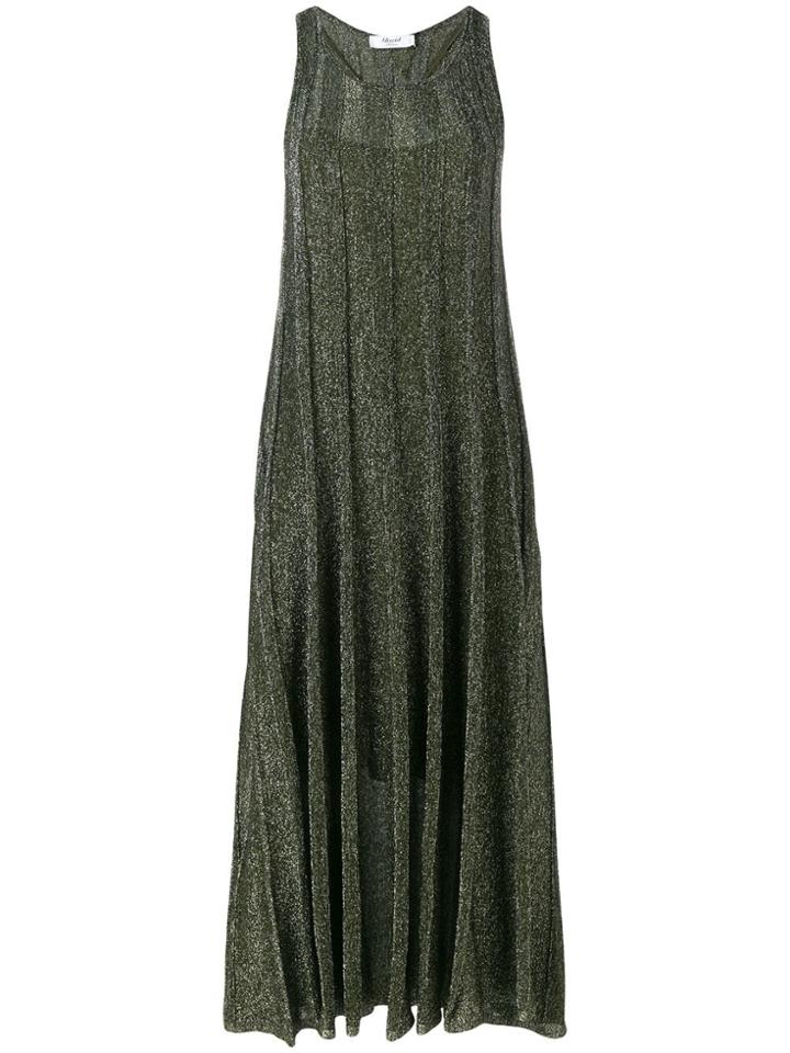 Blugirl Glitter Ribbed Sleeveless Dress - Green
