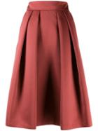 Giorgio Armani Pleated Midi Skirt - Brown