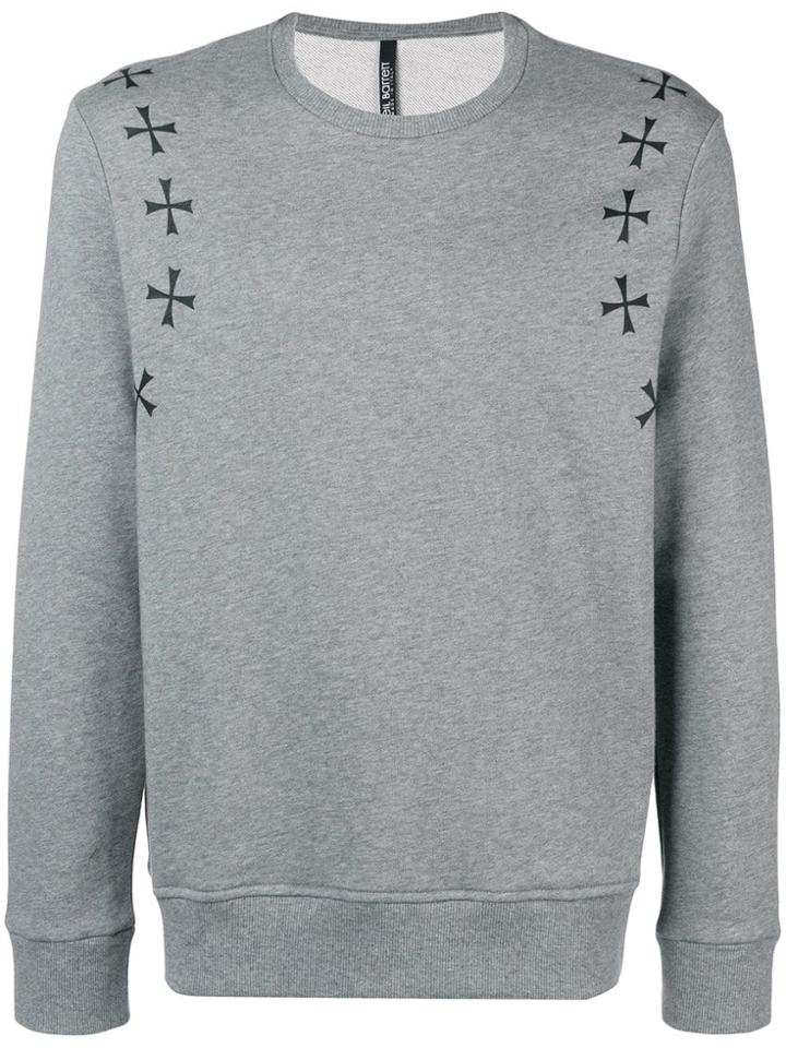 Neil Barrett Military Cross Print Sweatshirt - Unavailable