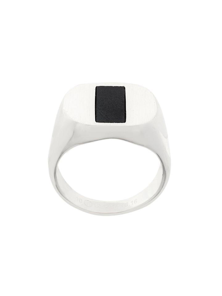 Maison Margiela Contrast Pendant Ring - Metallic