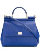 Dolce & Gabbana - Large Sicily Shoulder Bag - Women - Calf Leather - One Size, Blue, Calf Leather