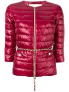 Herno Belted Quilted Jacket - Red