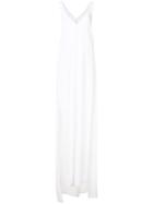 Rosetta Getty Slit-detail Long Gown - White