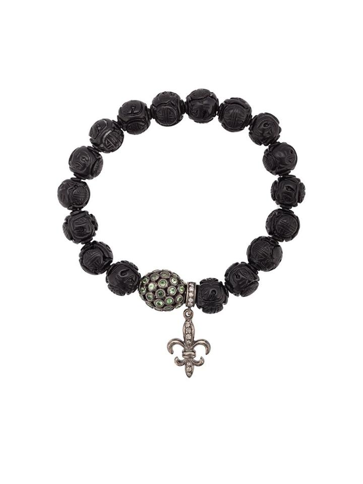 Loree Rodkin 18kt Gold Fleur De Lis Bracelet - Black