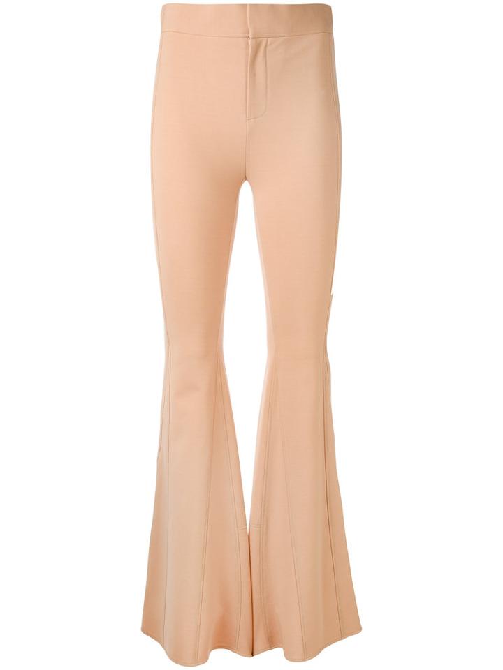 Givenchy - Flared Trousers - Women - Silk/cotton/polyamide/viscose - 36, Pink/purple, Silk/cotton/polyamide/viscose