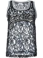 Gaelle Bonheur Embellished Lace Tank Top