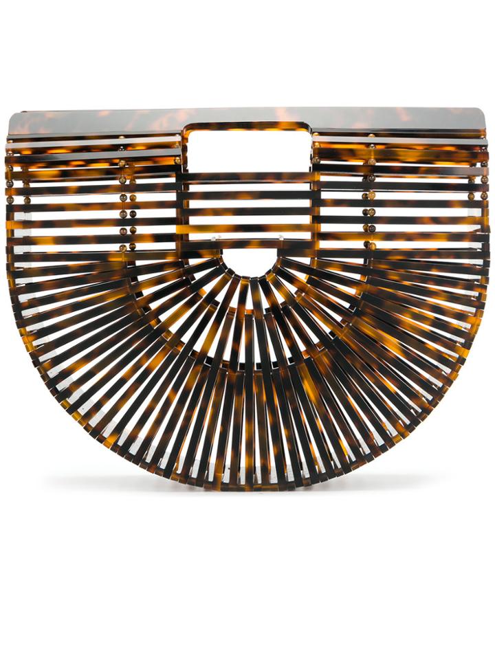 Cult Gaia Acrylic Ark Small Tote Bag - Brown