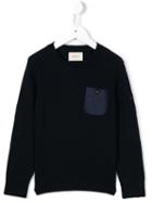 Bellerose Kids Chest Pocket Knitted Jumper, Boy's, Size: 8 Yrs, Blue