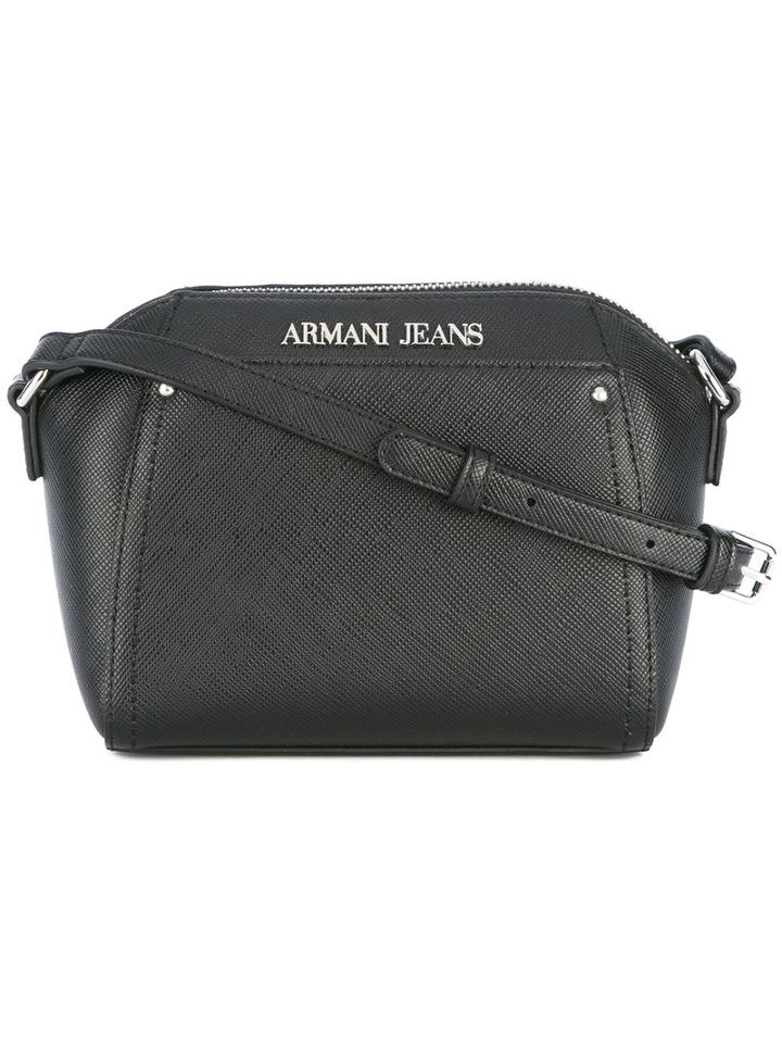 Armani Jeans - Small Logo Shoulder Bag - Women - Polyester/polyurethane - One Size, Black, Polyester/polyurethane