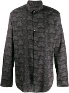 John Varvatos Floral Long-sleeve Shirt - Black
