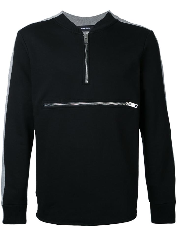 Diesel - Zipped Sweatshirt - Men - Cotton - M, Grey, Cotton