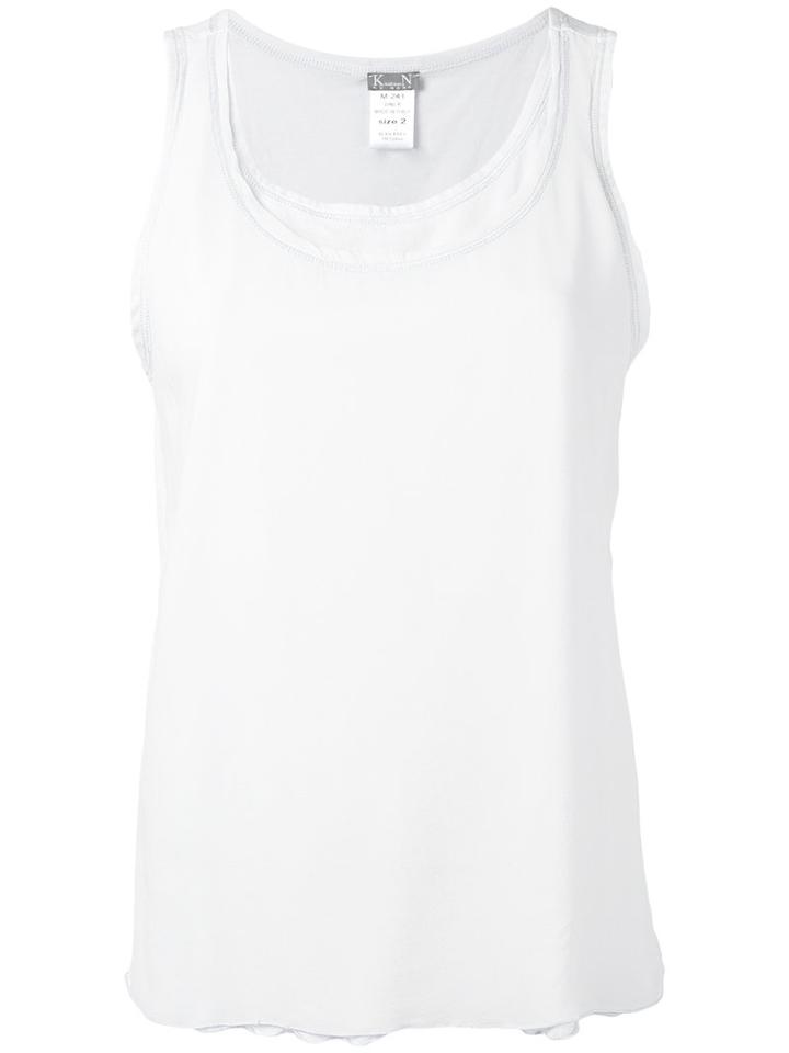Kristensen Du Nord - Layered Tank Top - Women - Silk/cotton/spandex/elastane - 3, Pink/purple, Silk/cotton/spandex/elastane