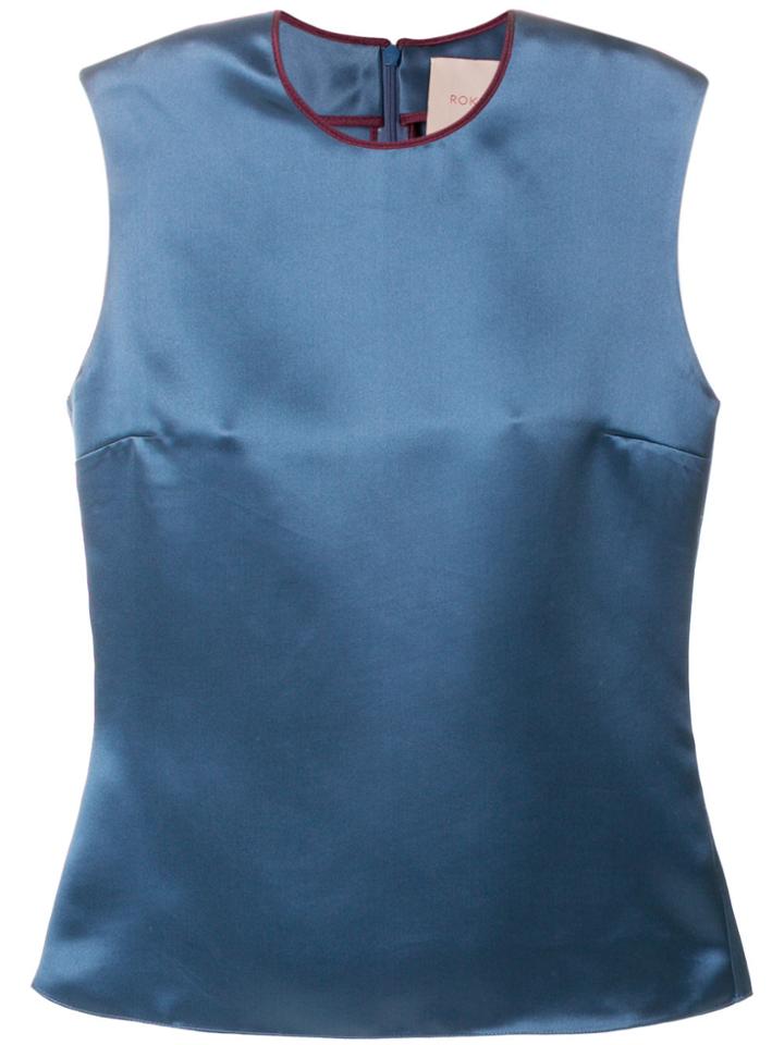 Roksanda Kobe Contrast Trim Top - Blue