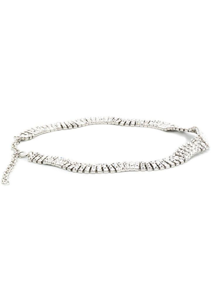 Alessandra Rich Diamante Choker - Silver