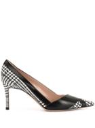 Giorgio Armani Houndstooth Print Pumps - Black