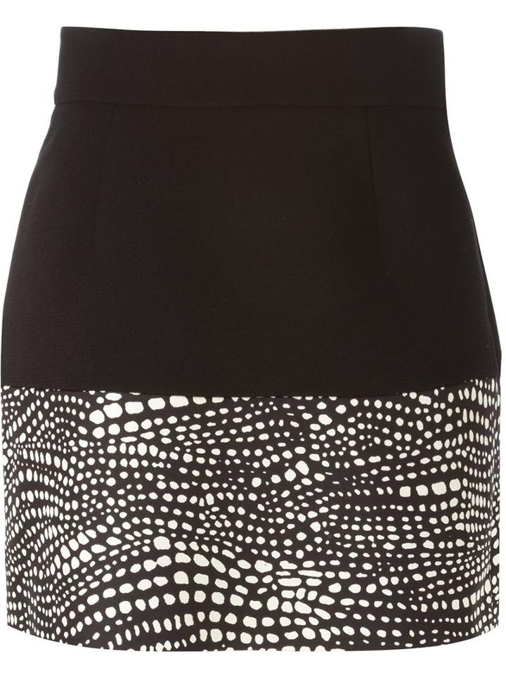 Fausto Puglisi Contrast Hem Mini Skirt