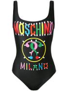 Moschino Milano Question Mark Swimsuit - Black